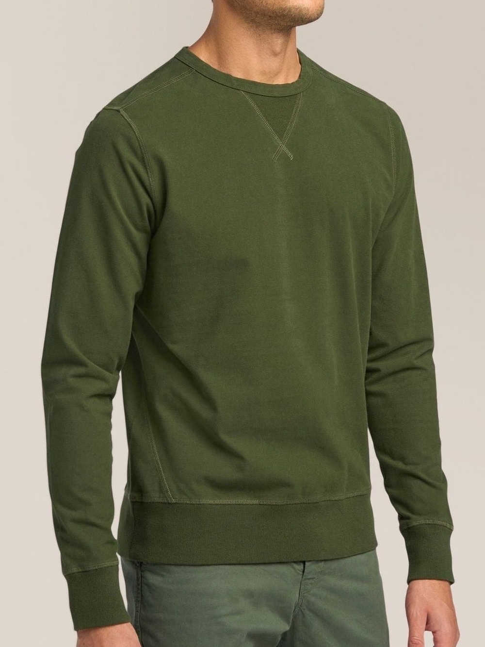 Good Man Brand Men's Victory Crewneck Sweatshirt in Kumbo Green Size XL